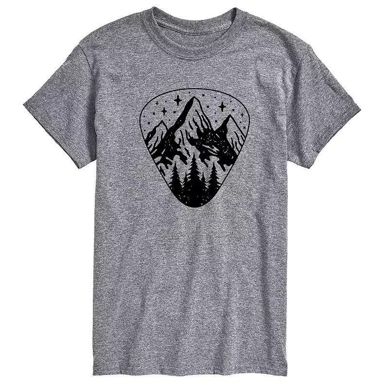 Men's Guitar Pick Outdoor Scene Tee, Size: Large, White Product Image