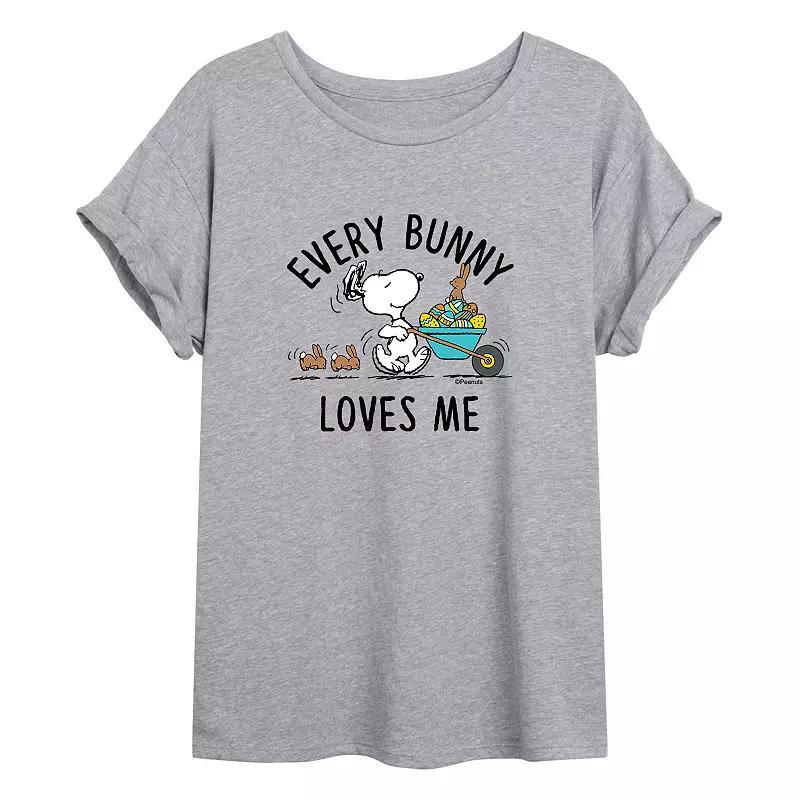 Juniors Peanuts Howdy Western Oversized Graphic Tee, Girls Product Image