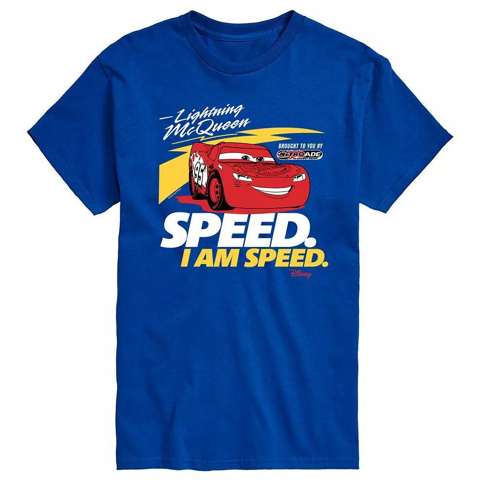 Disney / Pixar's Lightening McQueen Cars Men's Speed I am Speed Graphic Tee, Size: Small, Blue Product Image