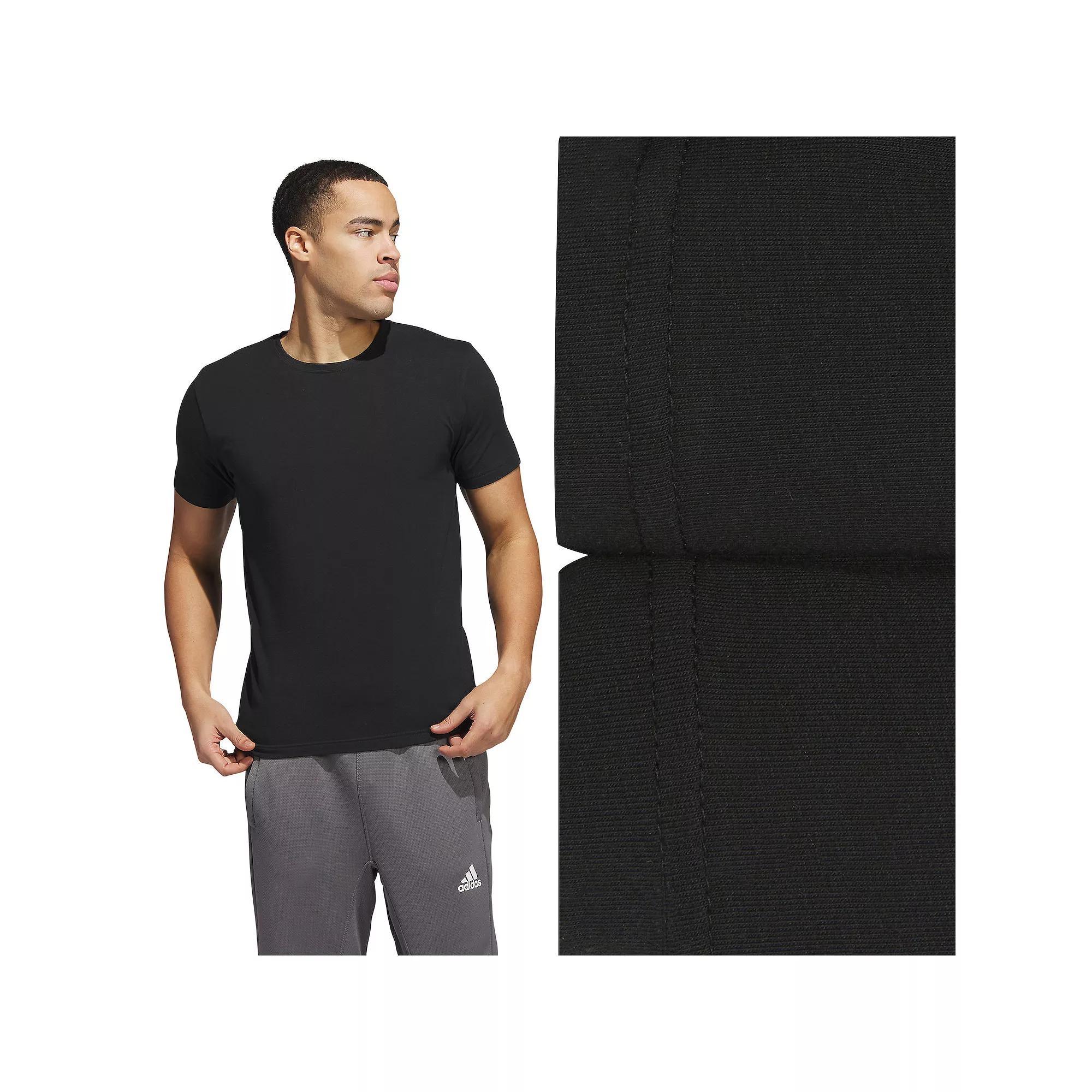 Mens adidas 2-pack Stretch Cotton Crew Tees Product Image