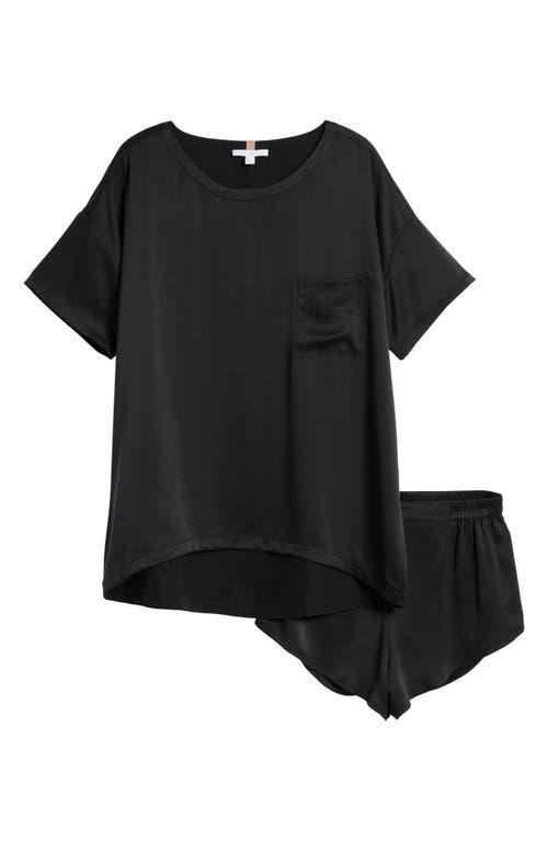 Womens Washable Silk Tee 2-Piece Pajama Set Product Image