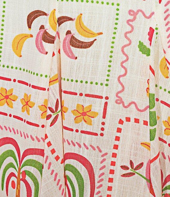 Evolutionary Printed Mid Rise Pleated Pull-On Skirt Product Image