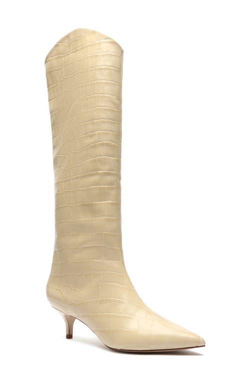 Womens Maryana Crocodile-Embossed Leather Knee-High Boots Product Image