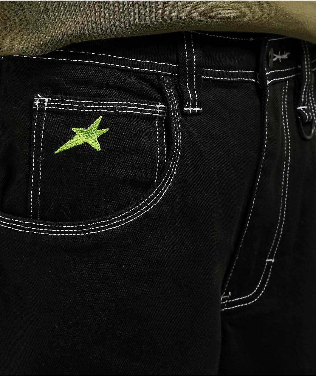 Ninth Hall Ambush Dragon Black Baggy Denim Jeans Product Image