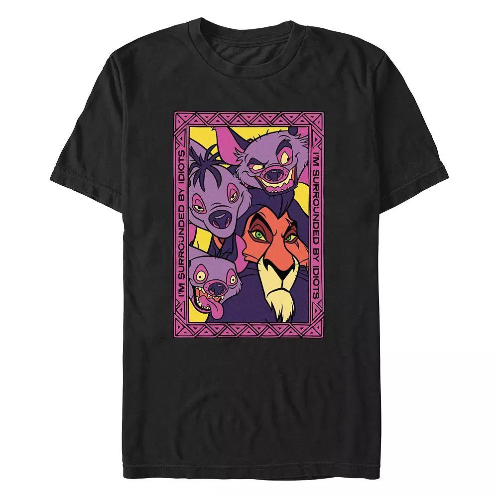 Disney's The Lion King Scar I'm Surrounded By Idiots Men's Graphic Tee, Size: Large, Black Product Image