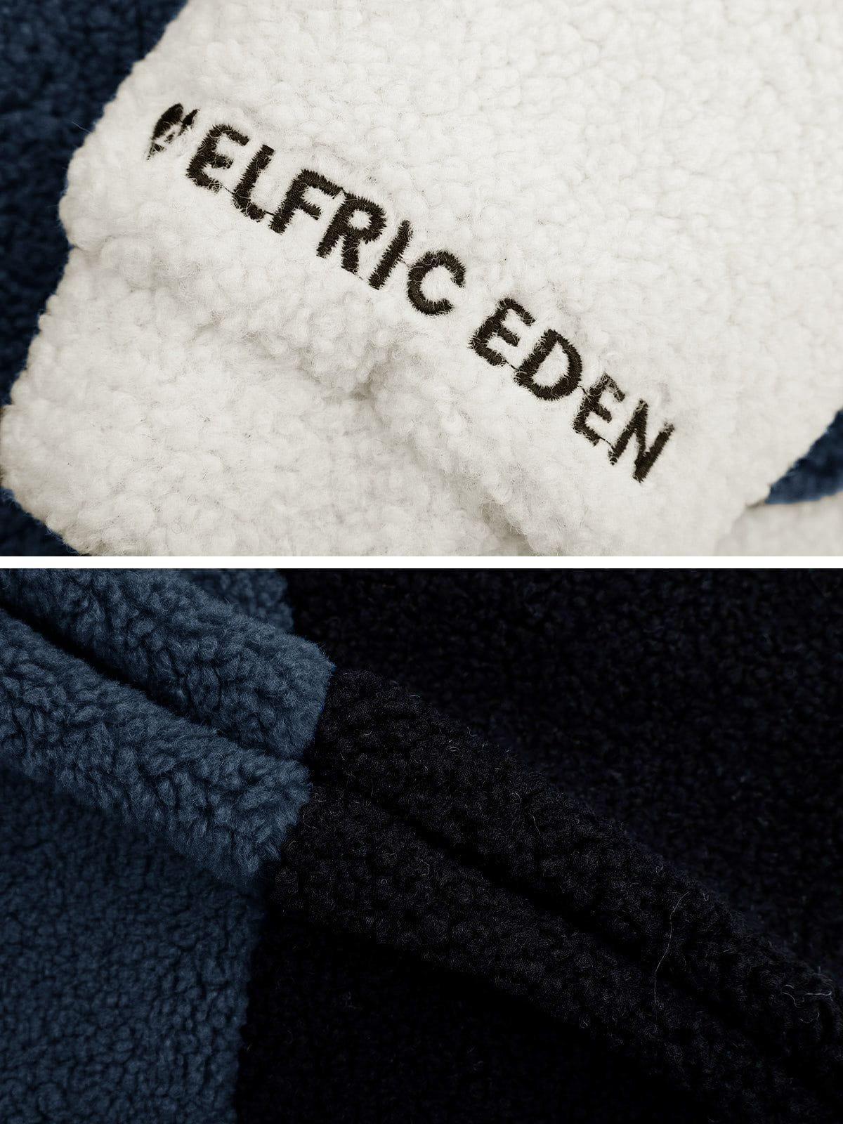 Aelfric Eden Patchwork Color Blocking Sherpa Coat Product Image