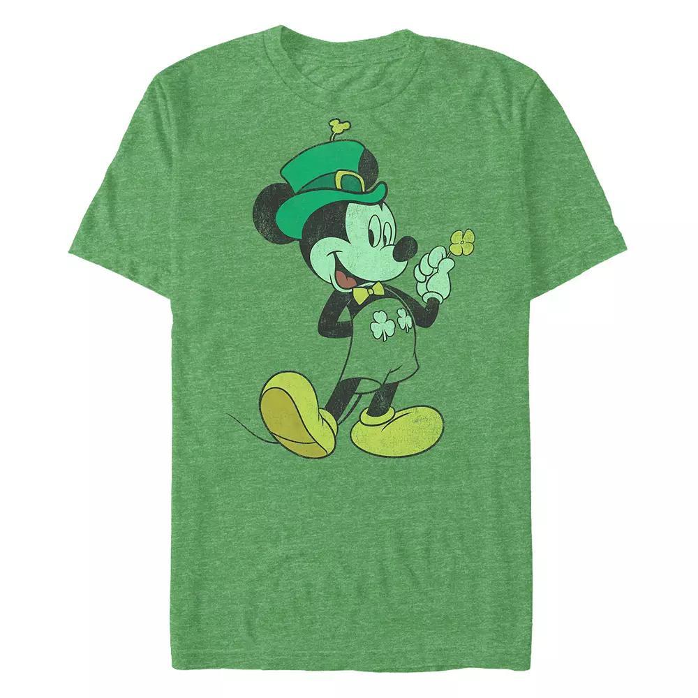 Disney's Mickey Mouse Lucky Outfit Men's Graphic Tee, Size: Large, Kelly Grey Product Image