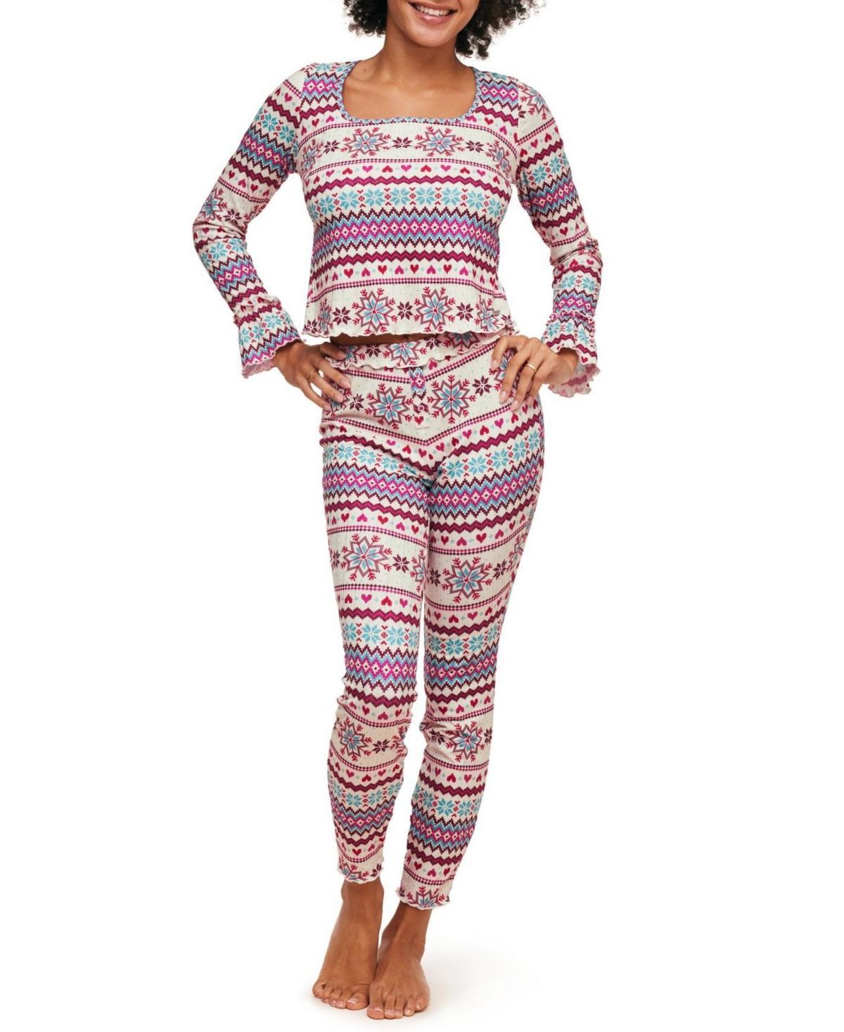 Adore Me Audra Womens Pajama Long Sleeve Top & Legging Set Product Image