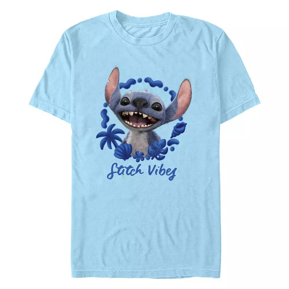 Disney's Lilo & Stitch Vibes Men's Graphic Tee, Size: XXL, Light Blue Product Image