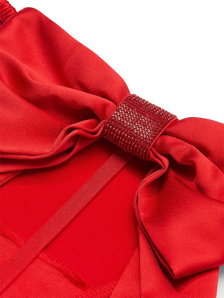 Satin Twinkle Bow V-String Panty Product Image