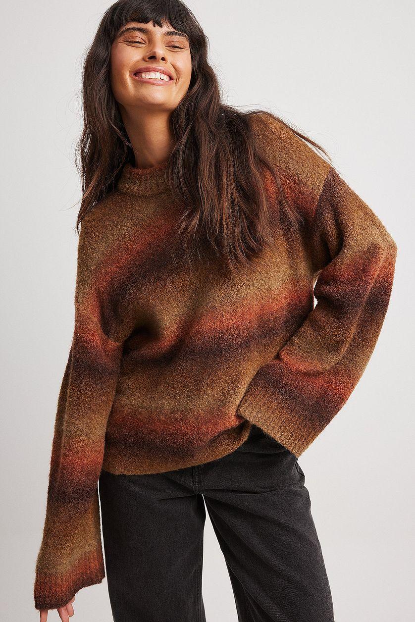 Ombre Knitted Oversized Sweater Product Image