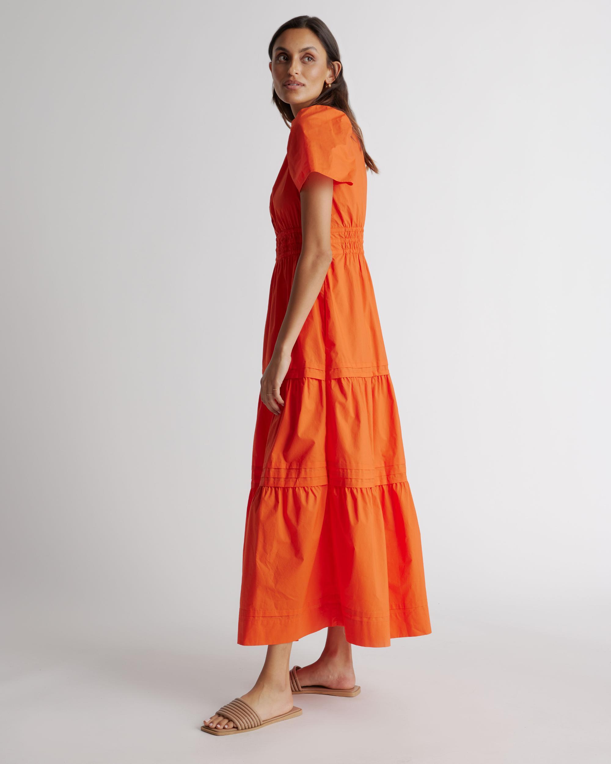Quince | Women's Poplin Tiered Maxi Dress Size XL, Cotton Product Image
