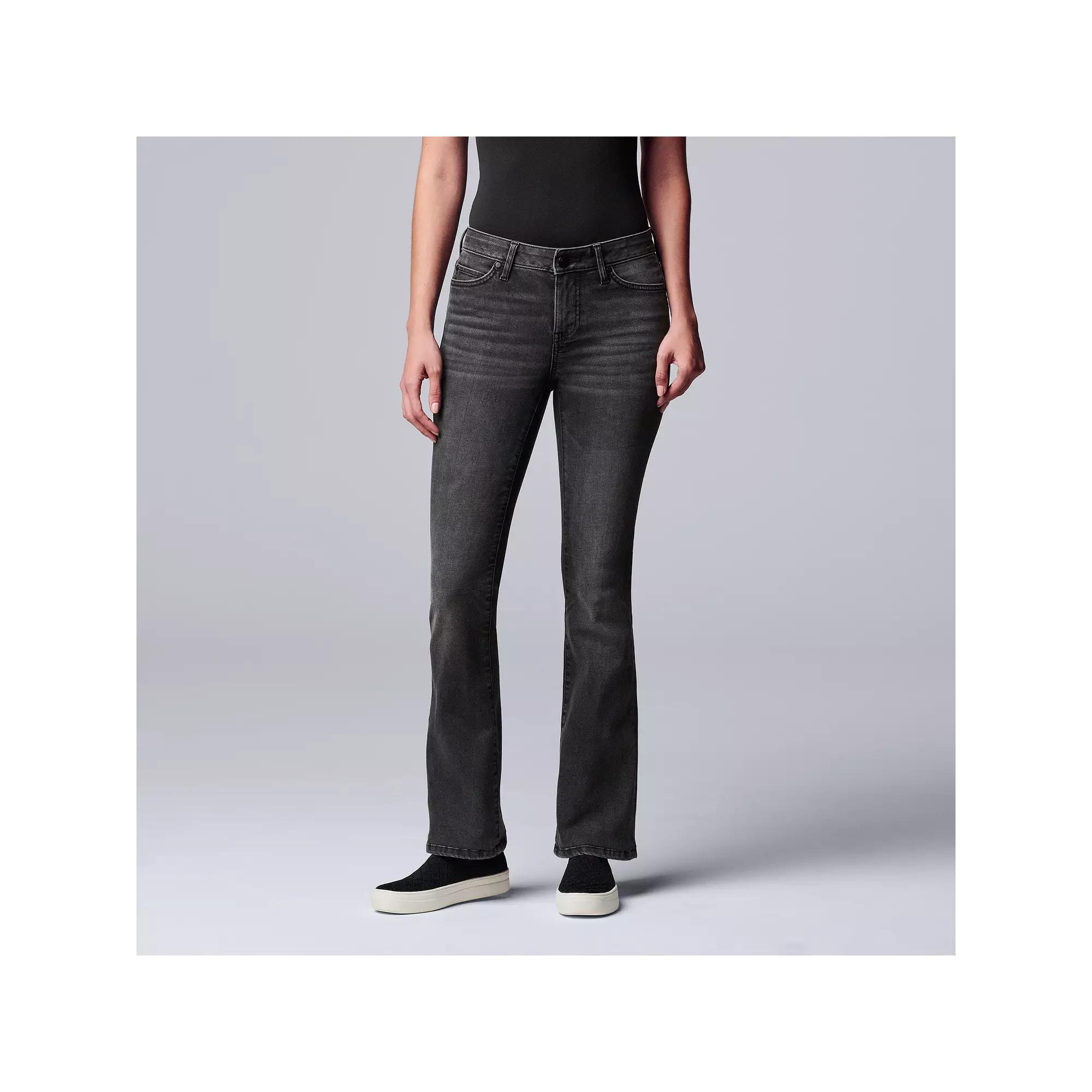 Womens Simply Vera Vera Wang Stretch Bootcut Jeans Product Image