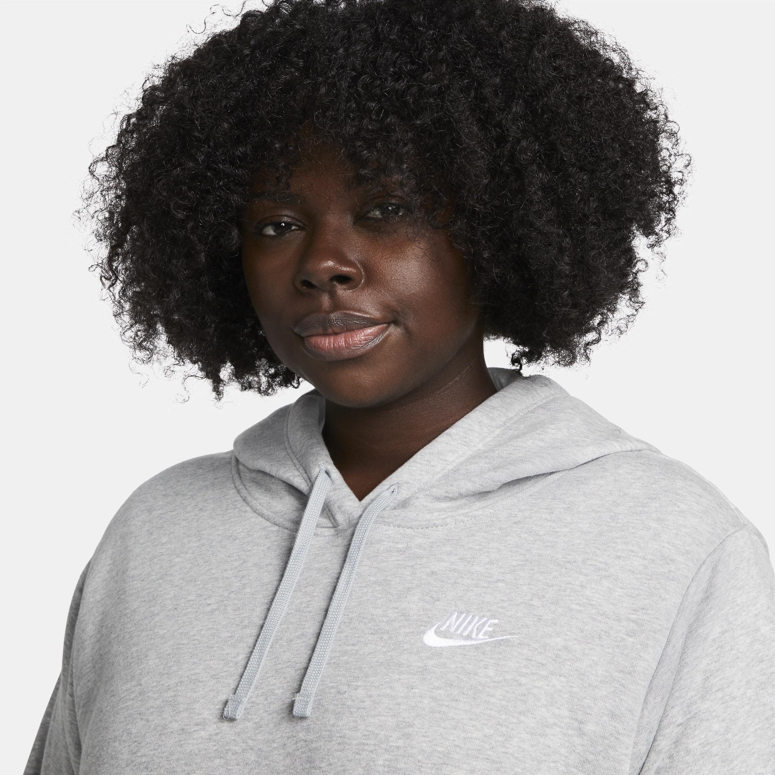 Plus Size Nike Sportswear Club Fleece Hoodie, Women's, Size: 2XL, Gray Grey Product Image