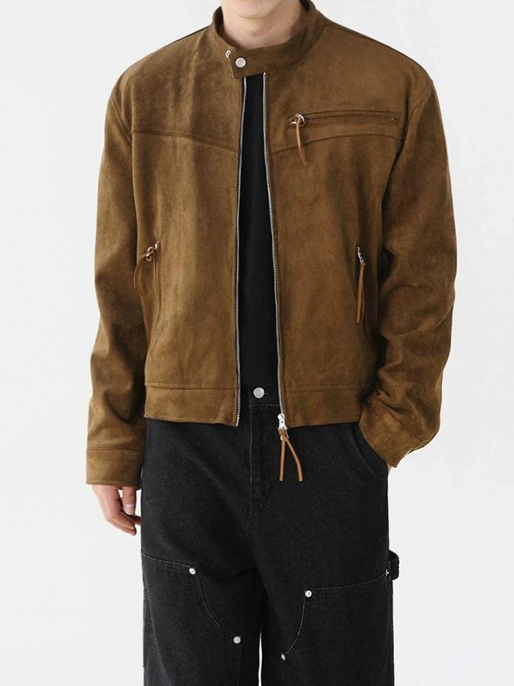 RT No. 19002 BROWN SUEDE MOTORCYCLE JK Product Image