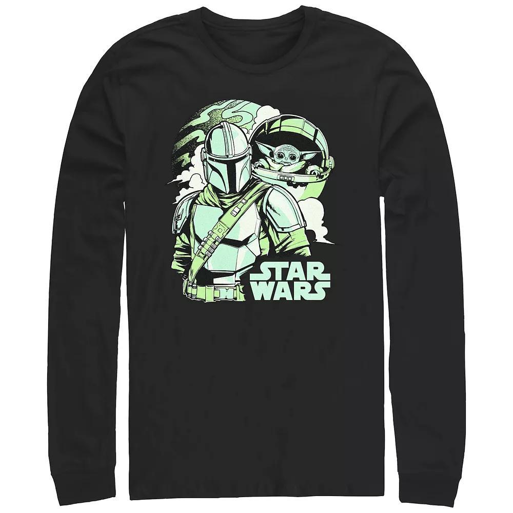 Men's The Mandalorian The Child And Mando Portrait Graphic Tee, Size: Medium, Black Product Image