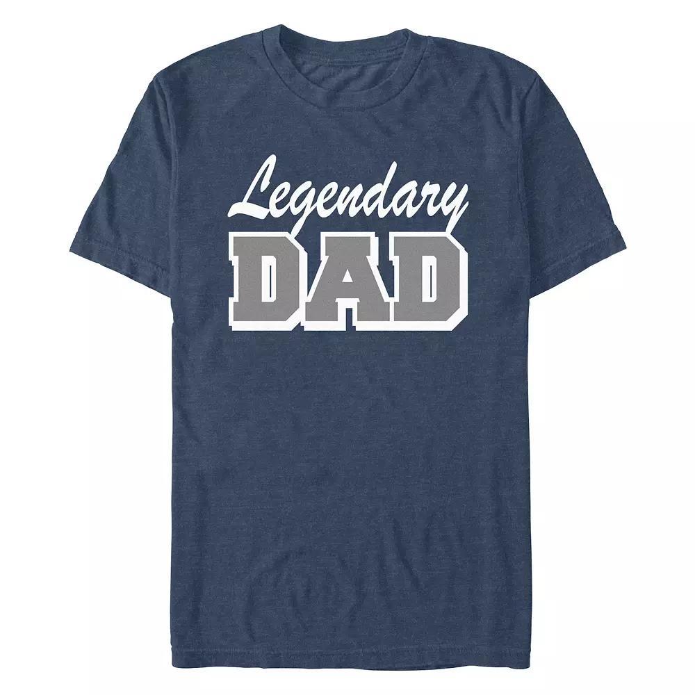 Men's Legendary Dad Graphic Tee, Size: Medium, Navy Grey Product Image