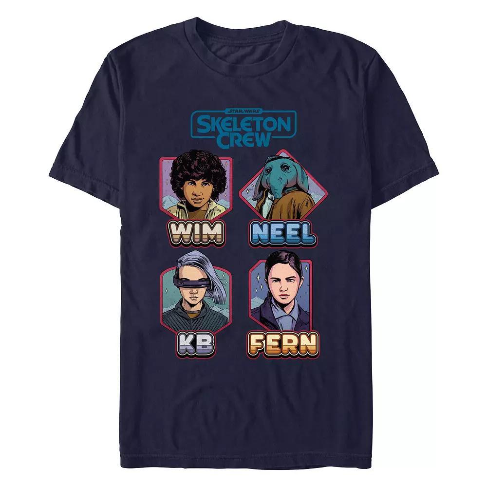 Men's Star Wars Skeleton Crew Character Portraits Graphic Tee, Size: XS, Blue Product Image