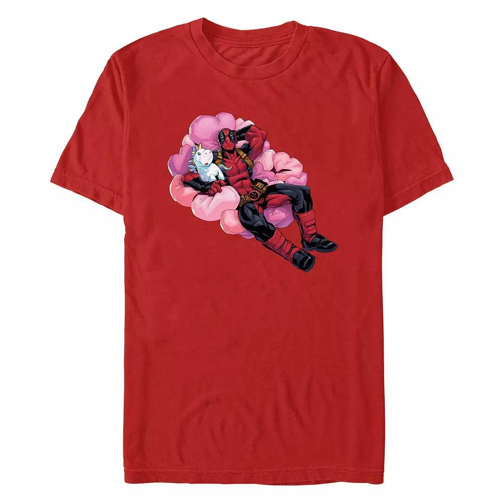 Men's Marvel Deadpool Love Couch Graphic Tee, Size: Large, Red Product Image