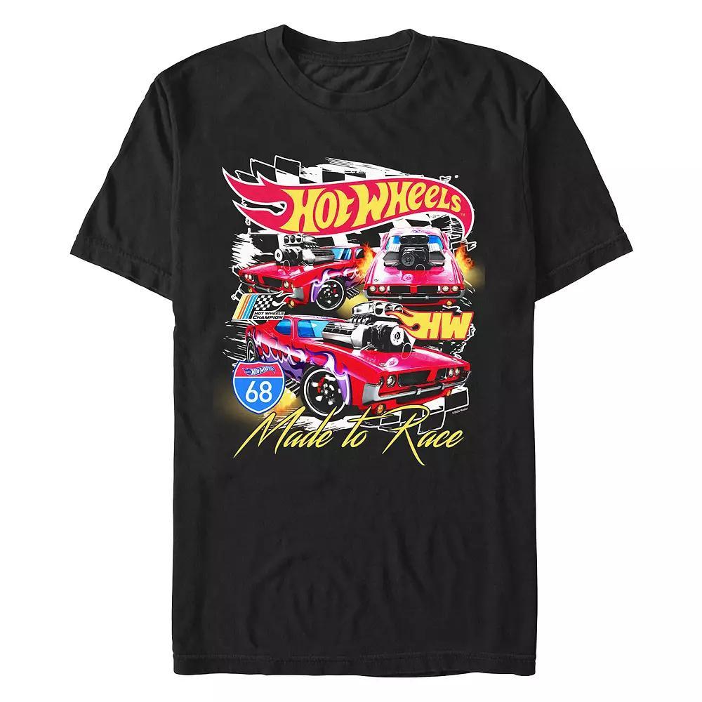 Men's Hot Wheels '68 Made To Race Graphic Tee, Size: XXL, Black Product Image