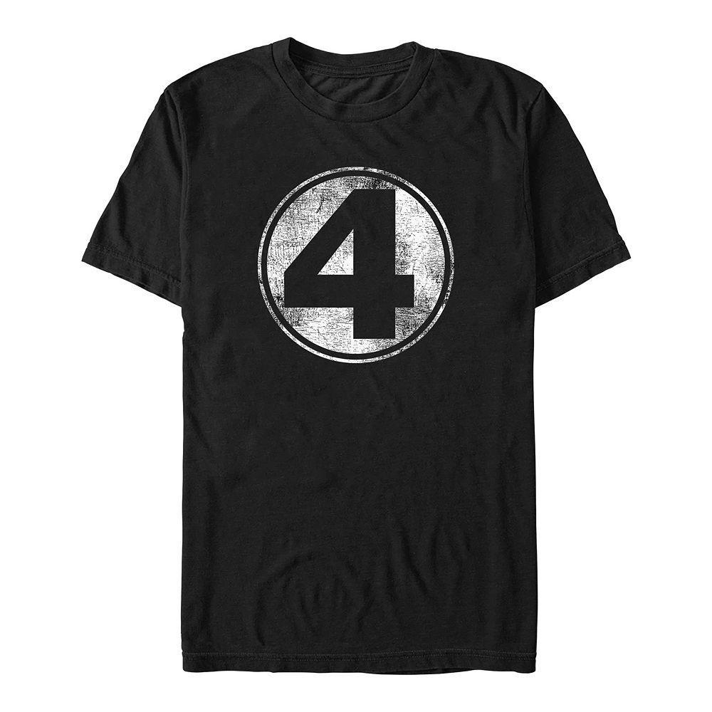 Big & Tall Marvel Fantastic Four Distressed Logo Graphic Tee, Men's, Size: Large Tall, Black Product Image