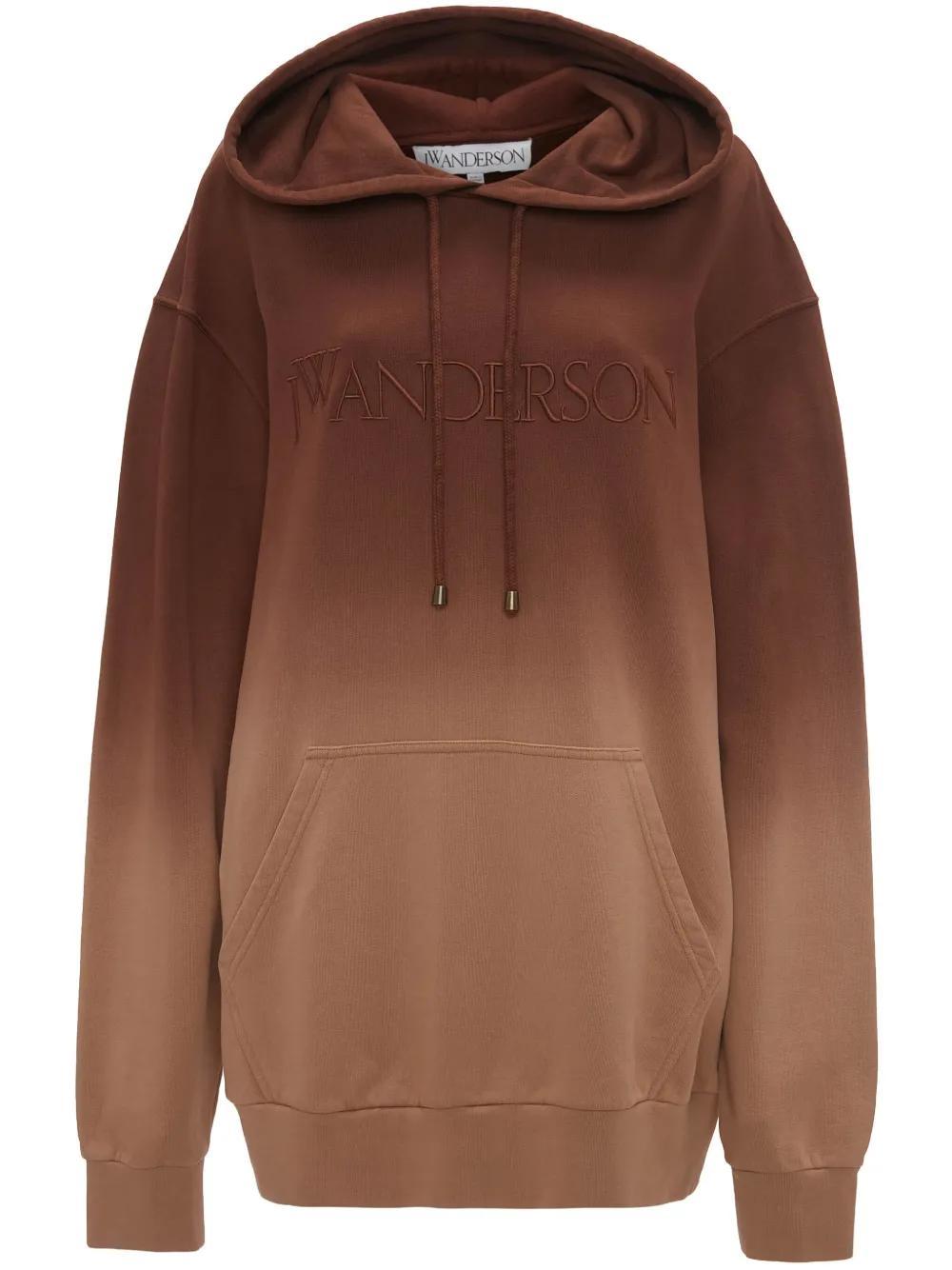 JW ANDERSON Oversized Gradient Hoodie In Brown Product Image