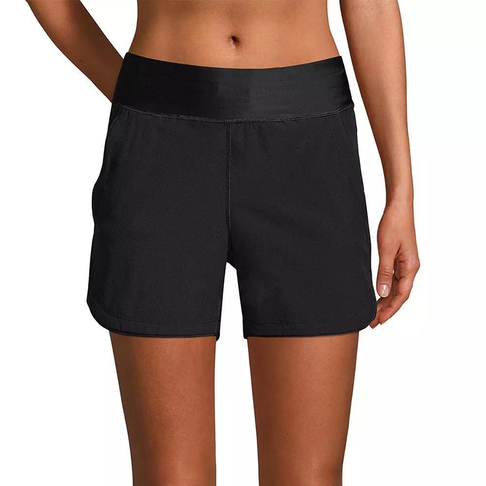 Women's Lands' End 5" Quick Dry Swim Shorts With Panty, Size: 2, Carmine Pink Product Image