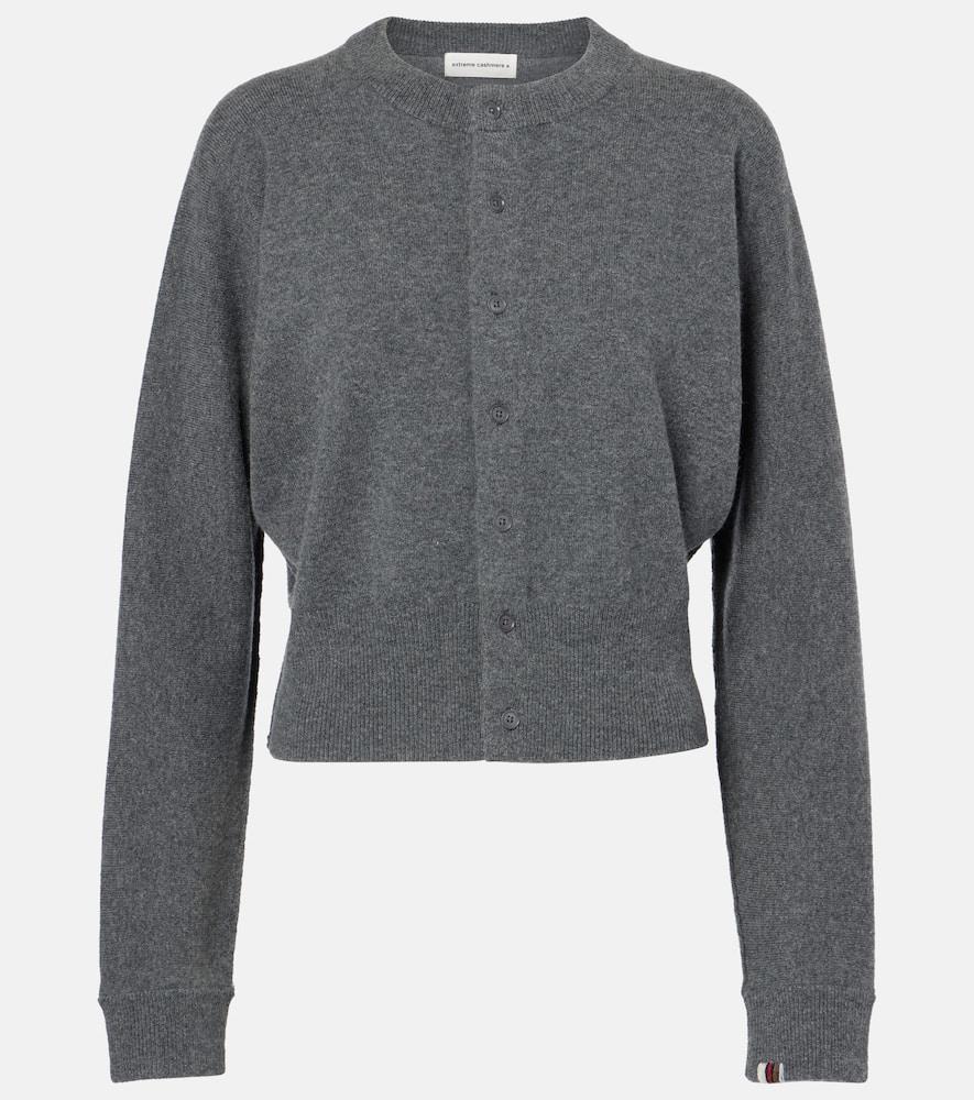 EXTREME CASHMERE N°257 Cashmere-blend Cardigan In Gray Product Image
