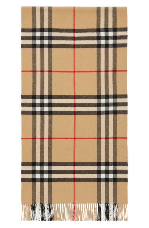 Womens Check Cashmere Scarf Product Image