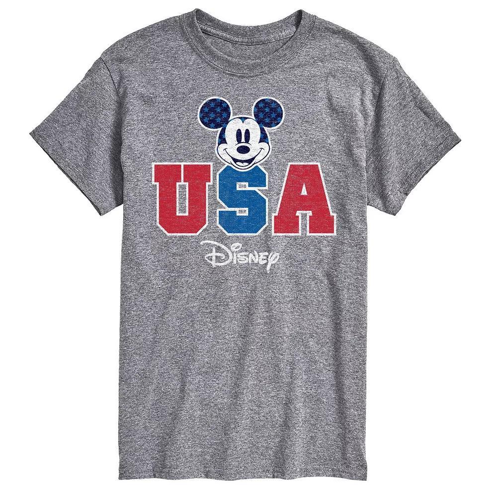 Disney's Mickey Mouse Men's USA Graphic Tee, Size: XXL, Gray Product Image