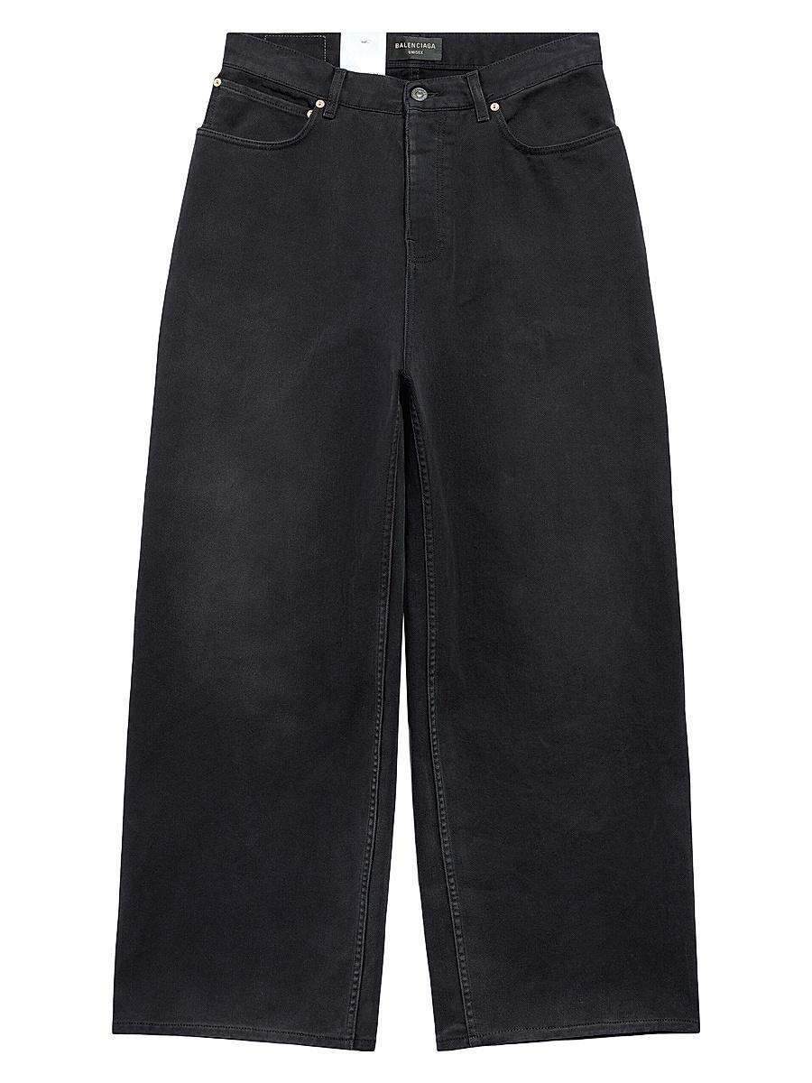 Denim Size Sticker Baggy Pants Product Image