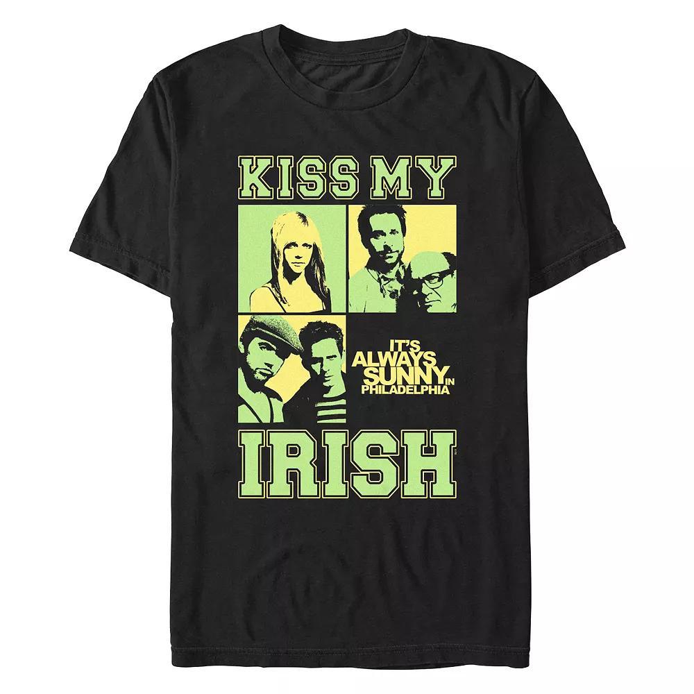 Men's It's Always Sunny In Philadelphia Kiss My Irish Graphic Tee, Size: XXL, Black Product Image