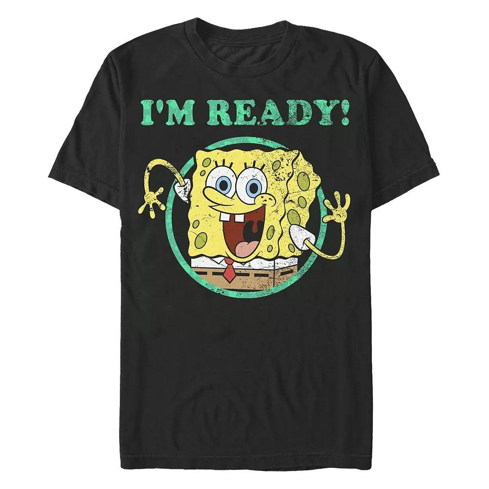 Disney's SpongeBob SquarePants I'm Ready! Men's Graphic Tee, Size: Medium, Black Product Image