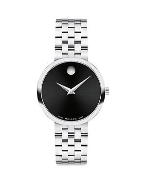 Movado Womens Museum Black Dial Classic Quartz Analog Stainless Steel Bracelet Watch Product Image