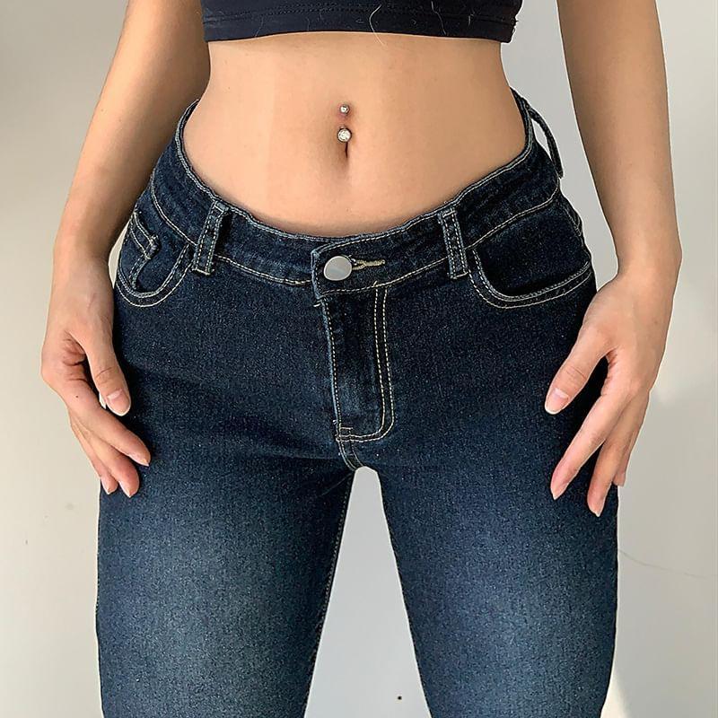Low Waist Boot Cut Jeans Product Image