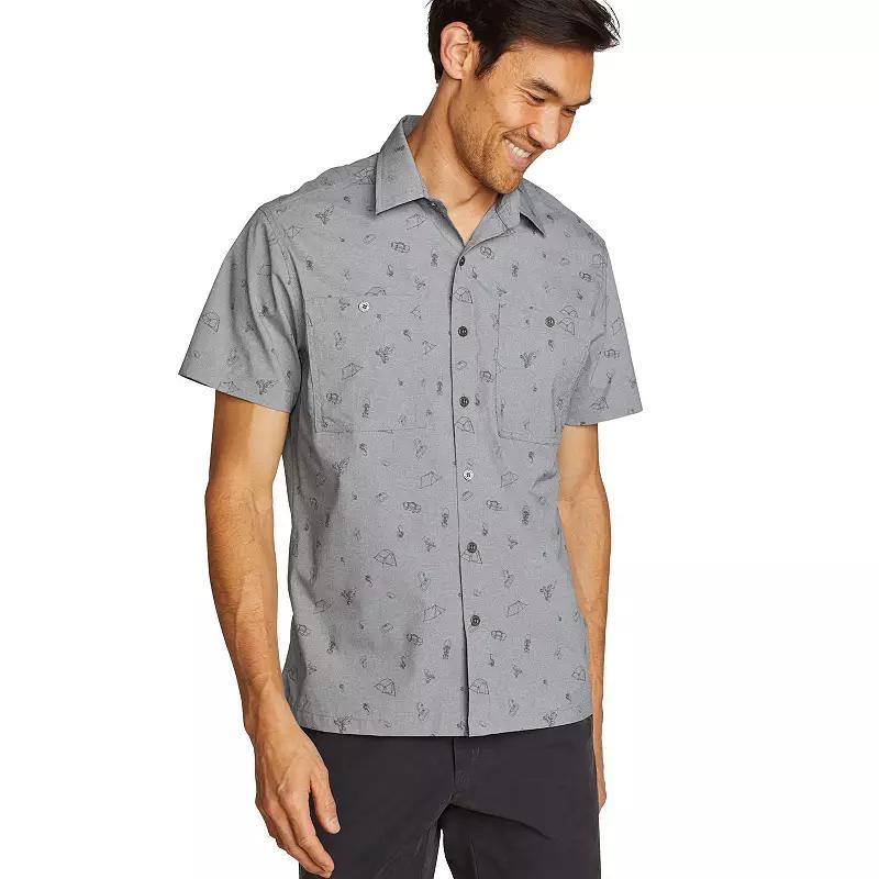 Men's Eddie Bauer Short Sleeve Rainier 3.0 Print Shirt, Size: Small, Dark Gray Product Image