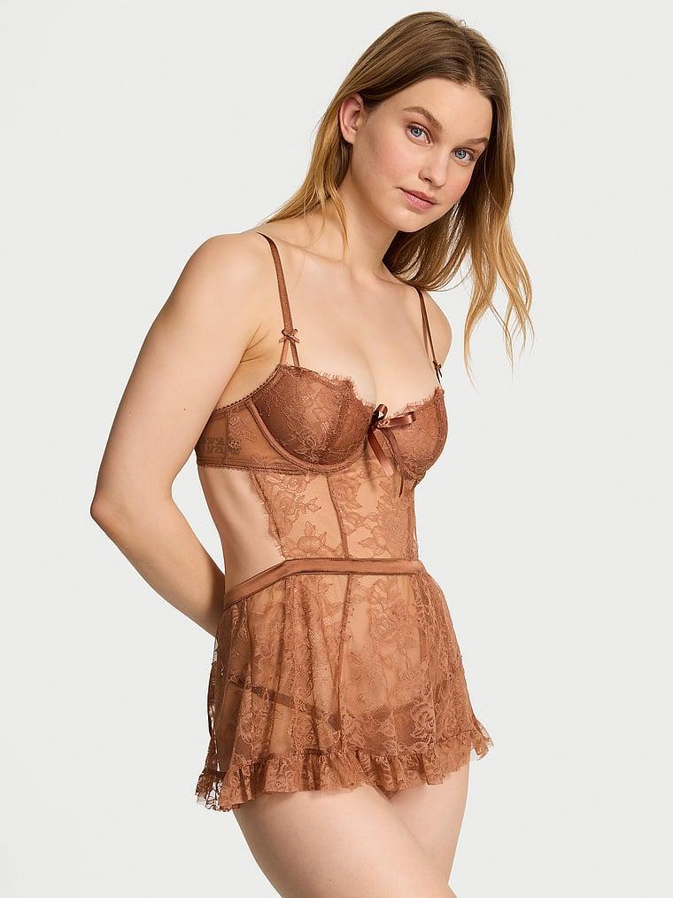 Wicked Unlined Rose Lace Apron Set Product Image