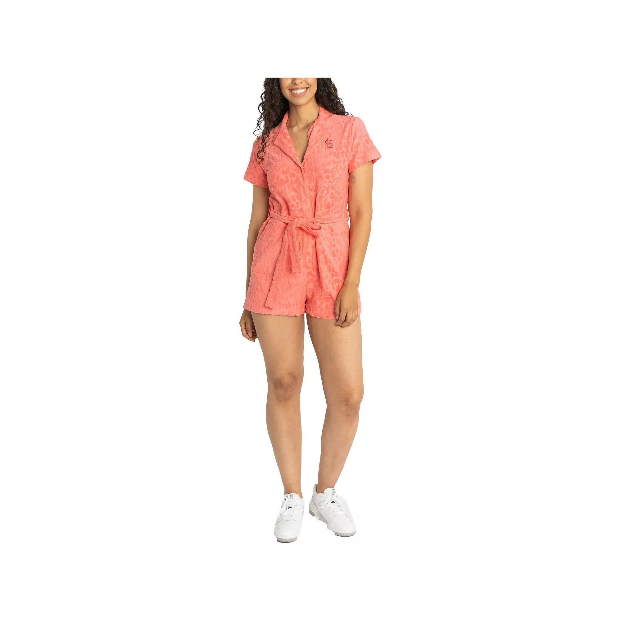Women's Lusso Blue Los Angeles Dodgers Trixie Cheetah Romper, Size: Small Product Image