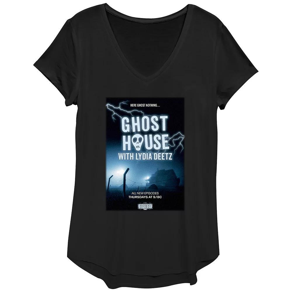 Women's Beetlejuice 2 Ghost House All New Episodes Graphic Tee, Size: XS, Black Product Image