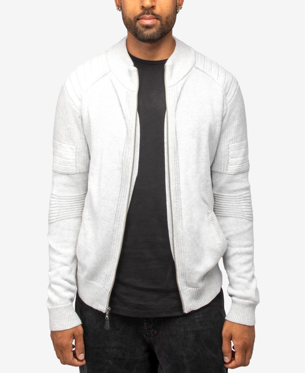 Men's Xray Zip-Up Sweater With Stand-Up Collar, Size: 6XL, Grey Gray Product Image