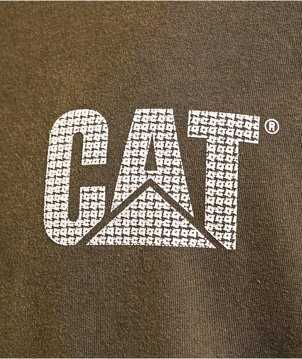 Caterpillar Heritage Uniform Washed Dark Green T-Shirt Product Image