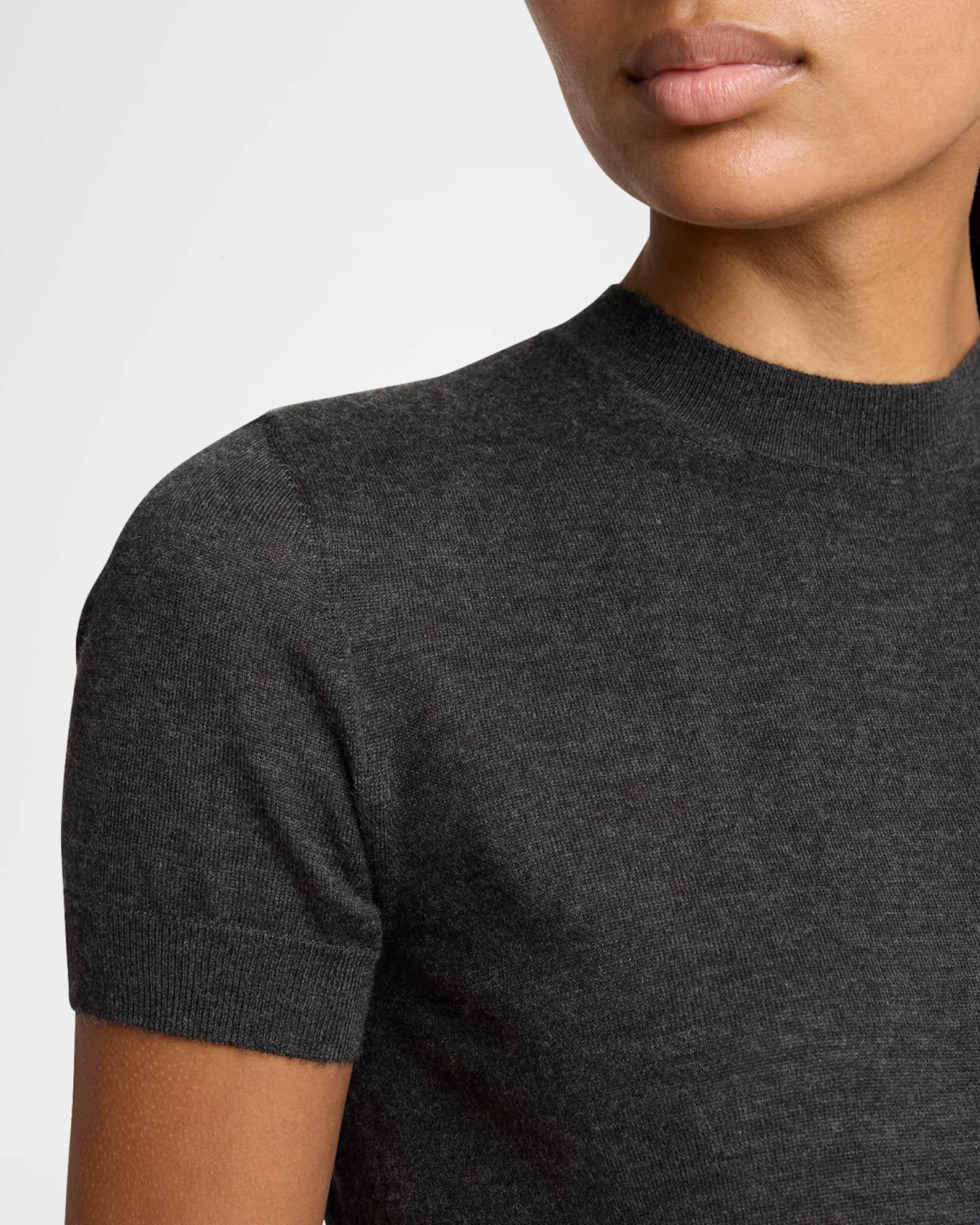 Cashmere Short-Sleeve Crewneck Sweater Product Image