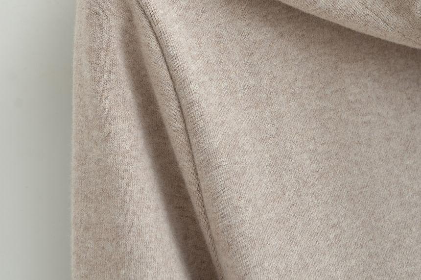 Henley Drawstring Mini A-Line Hoodie Dress Product Image