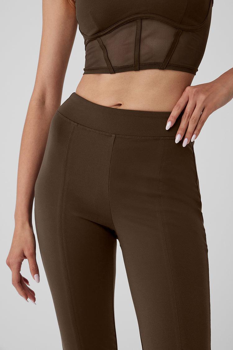 Airbrush High-Waist 7/8 Flutter Legging - Espresso Product Image