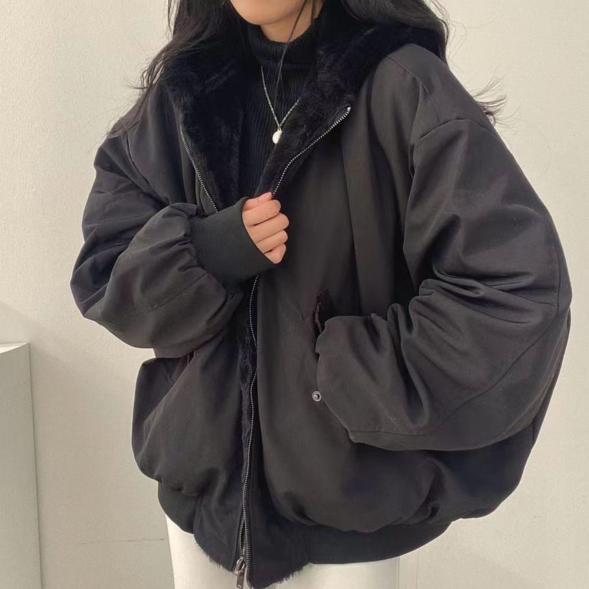 Reversible Hood Fleece Zip Jacket Product Image