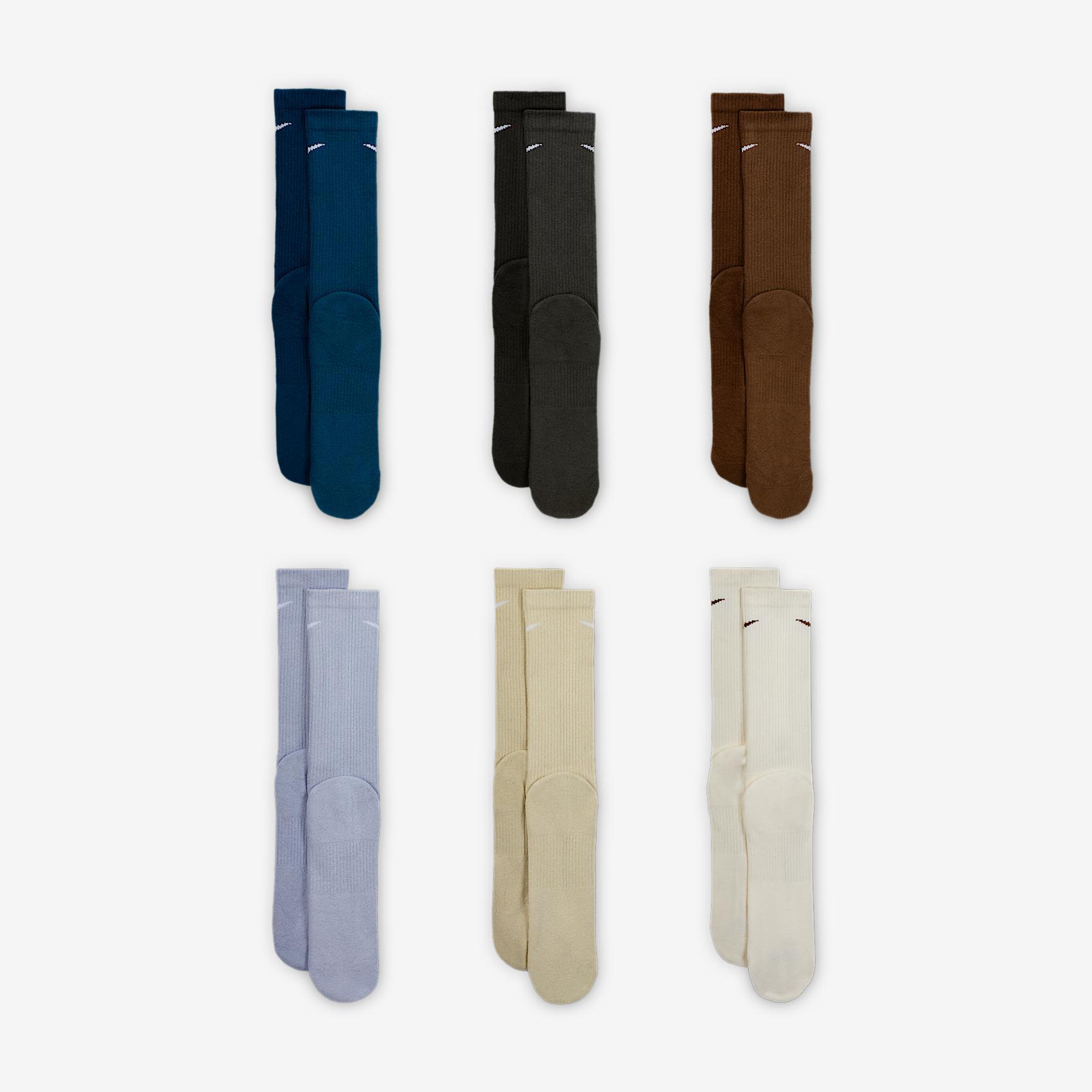 Nike Men's Everyday Plus Cushioned Training Crew Socks (6 Pairs) Product Image