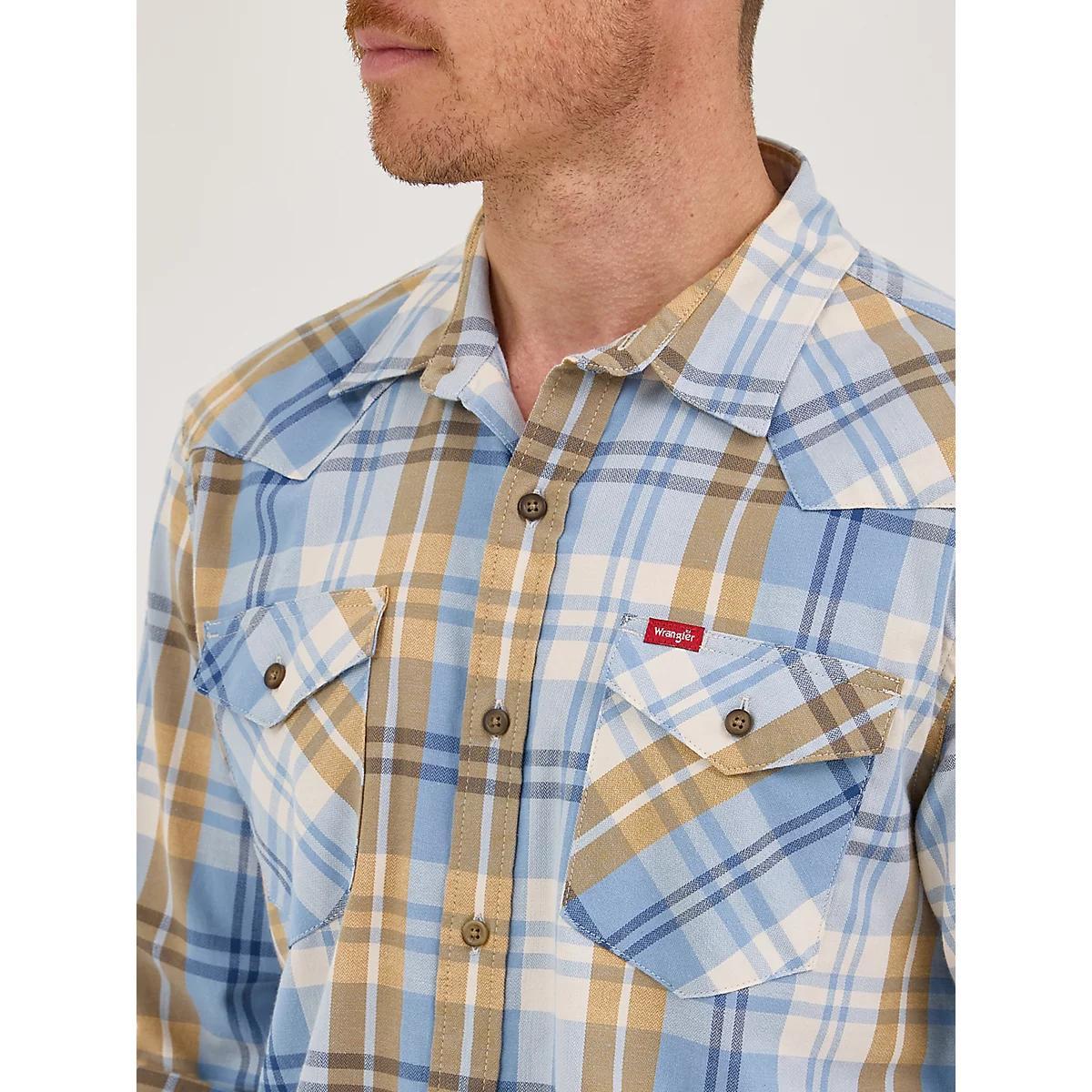 Men's Plaid Broken Twill Shirt Mustard Product Image