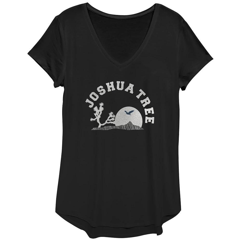 Women's Joshua Tree Desert Graphic Tee, Girl's, Size: XS, Black Product Image