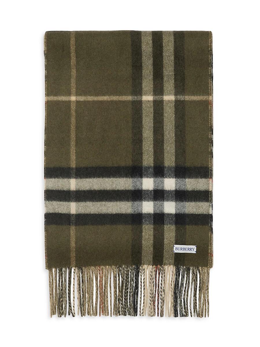 Womens Check Cashmere Scarf Product Image