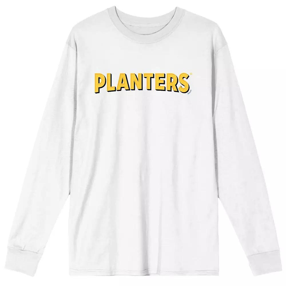 Men's Planters Peanuts Logo Long Sleeve Graphic Tee, Size: XXL, White Product Image